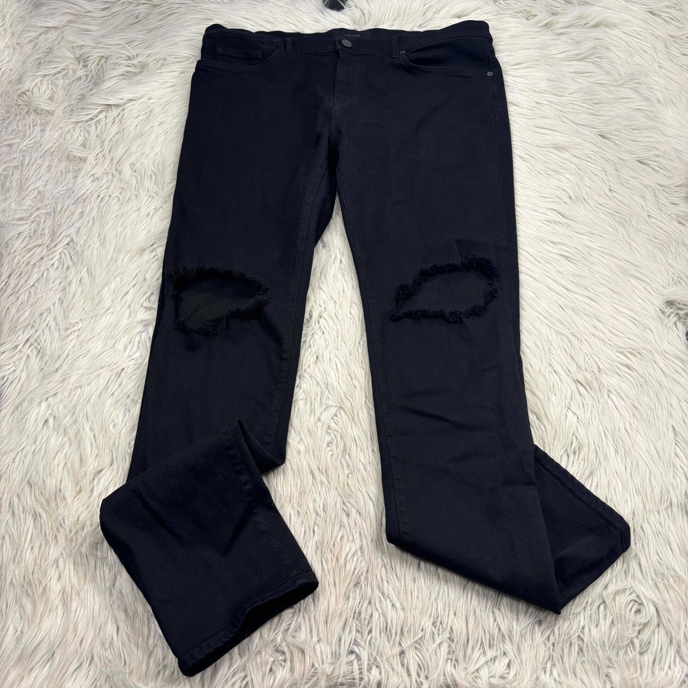 J Brand Men's 40 Black Wash Mick Busted Knee Skinny Jean Punk Goth Emo